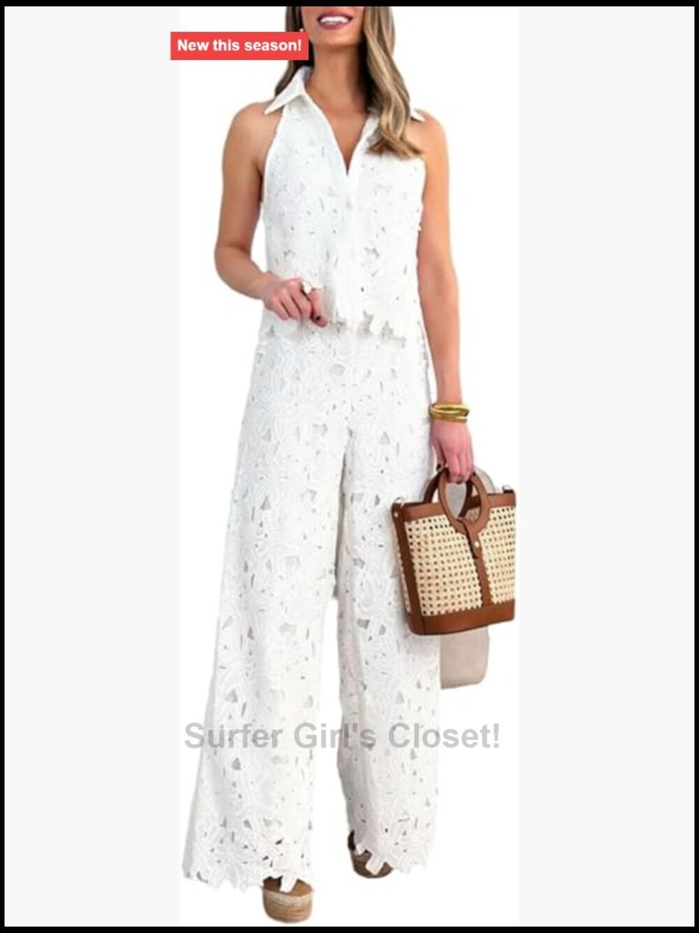 Sleeveless Crop Top & Wide Leg Pants 2 Piece Lounge Set